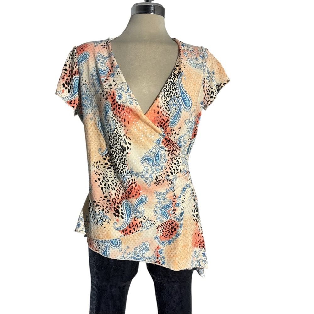 Bohemian Spaghetti Strap Camisole - Rust and Cream